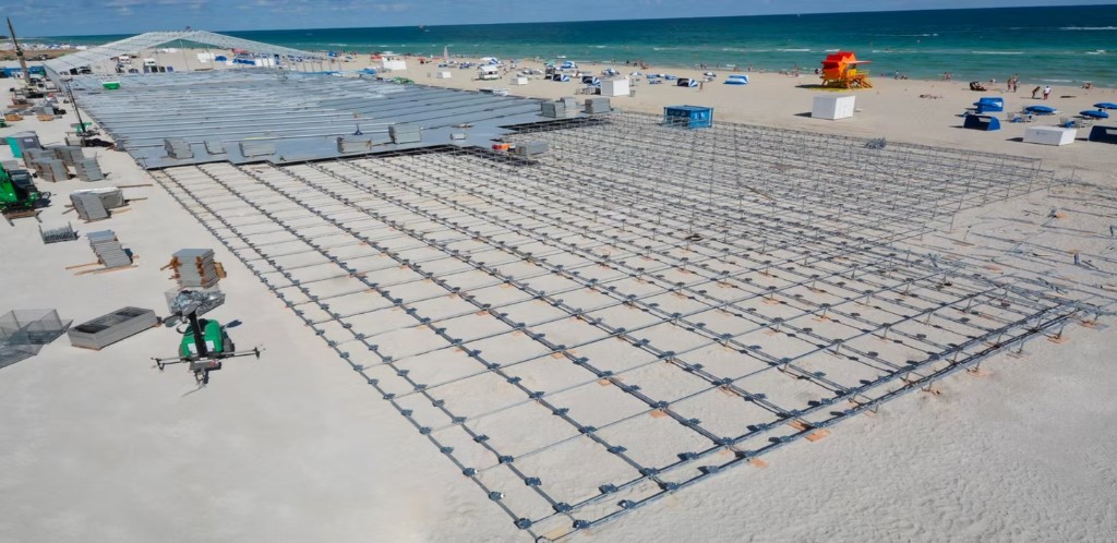 Large scale event structure under construction